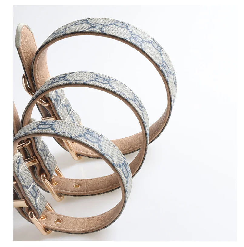 

Superior Metal Buckle Pet Collar Delicate Air Hole Dog Collar Electroplating Technology Cat Dog Pulling Rope, Floral