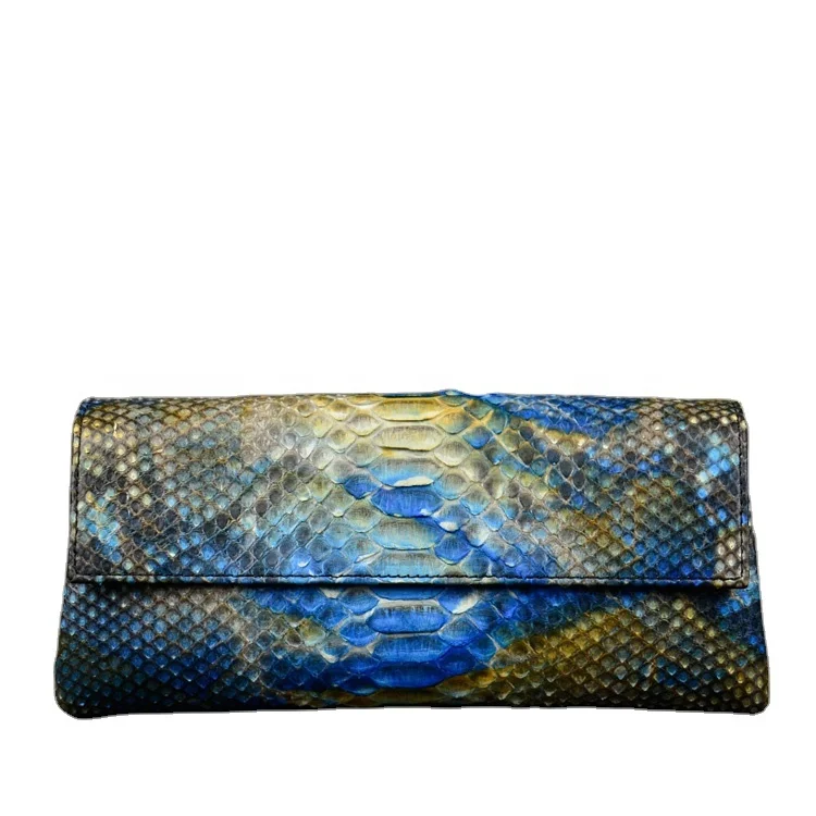 

lady python clutch bags exotic skin evening bag leather fashion dress bags women