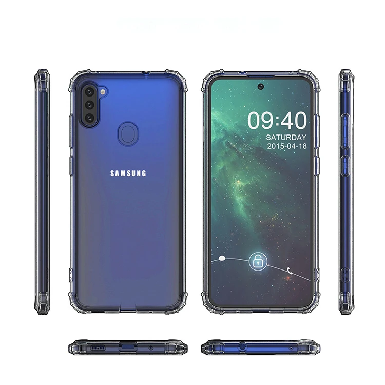 

For Samsung Galaxy M11 Back Cover Case, Shockproof Anti impact Clear Cases