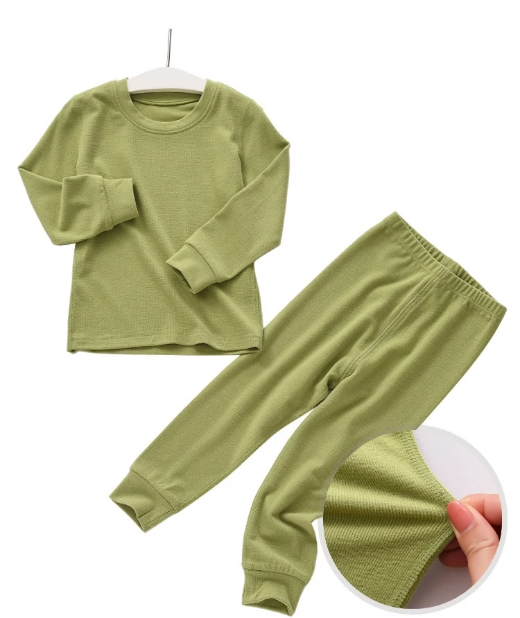 

popular kids pajamas cotton loungewear sets girls boys long sleeves sleepwear