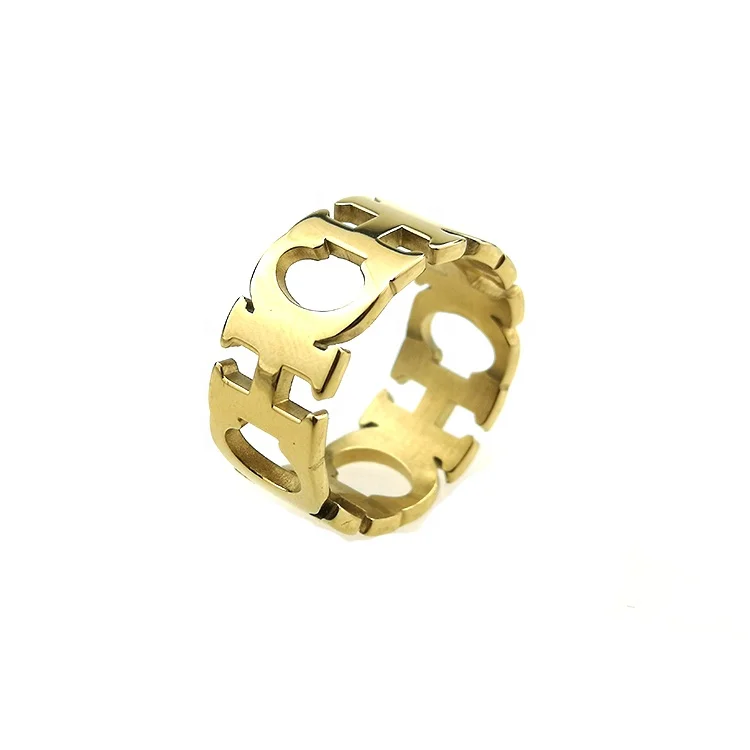 

AmorYubo jewelry fashion new design ladies letters finger ring, Gold