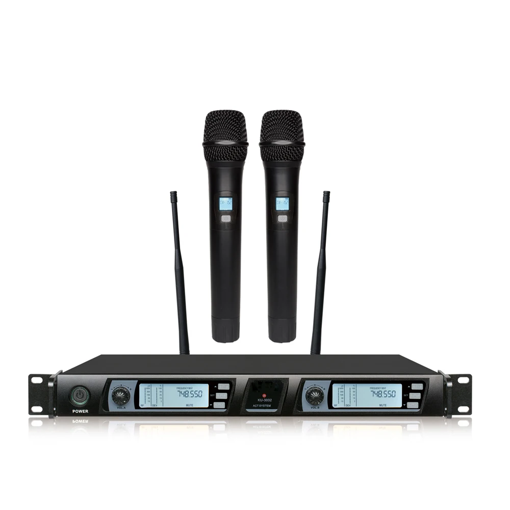 

GAW-3032 UHF Long Range Dual Channel 2 Handheld Wireless Microphone for Professional Karaoke