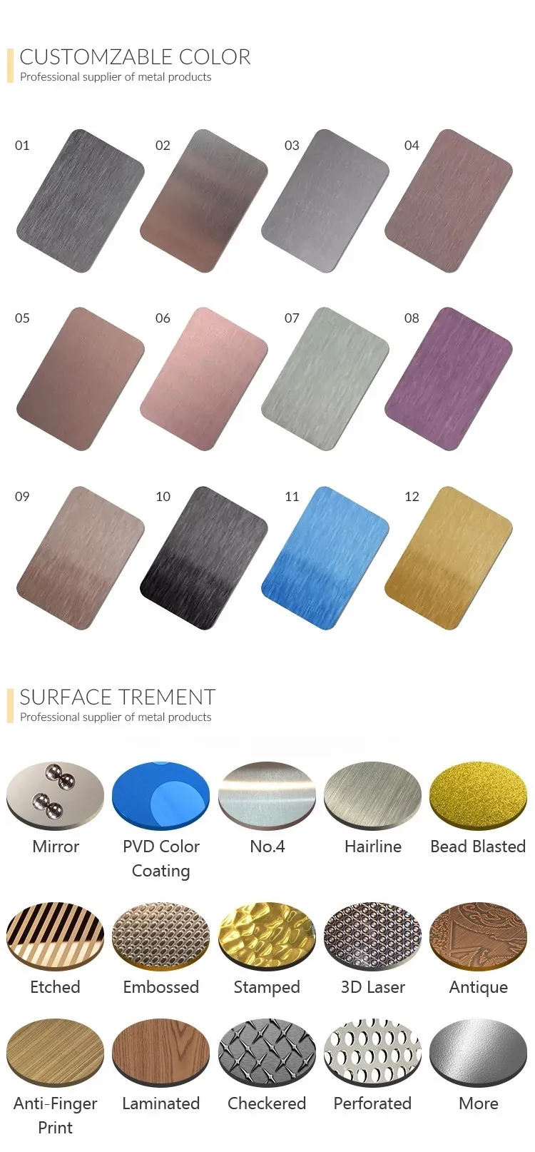 316 Stainless Steel Sheet Metal 0.8mm Thickness Gold Plated RoSH Approved