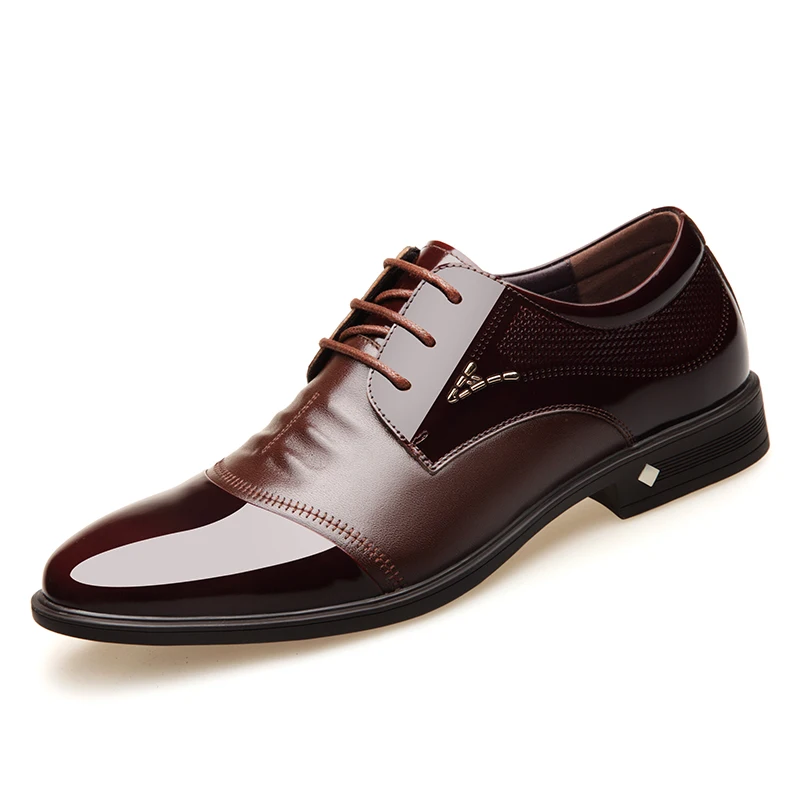 

Men's Dress Shoes Spring Men Shoe Real Leather Business Casual Lace-up British Wedding Oxford Shoes Male