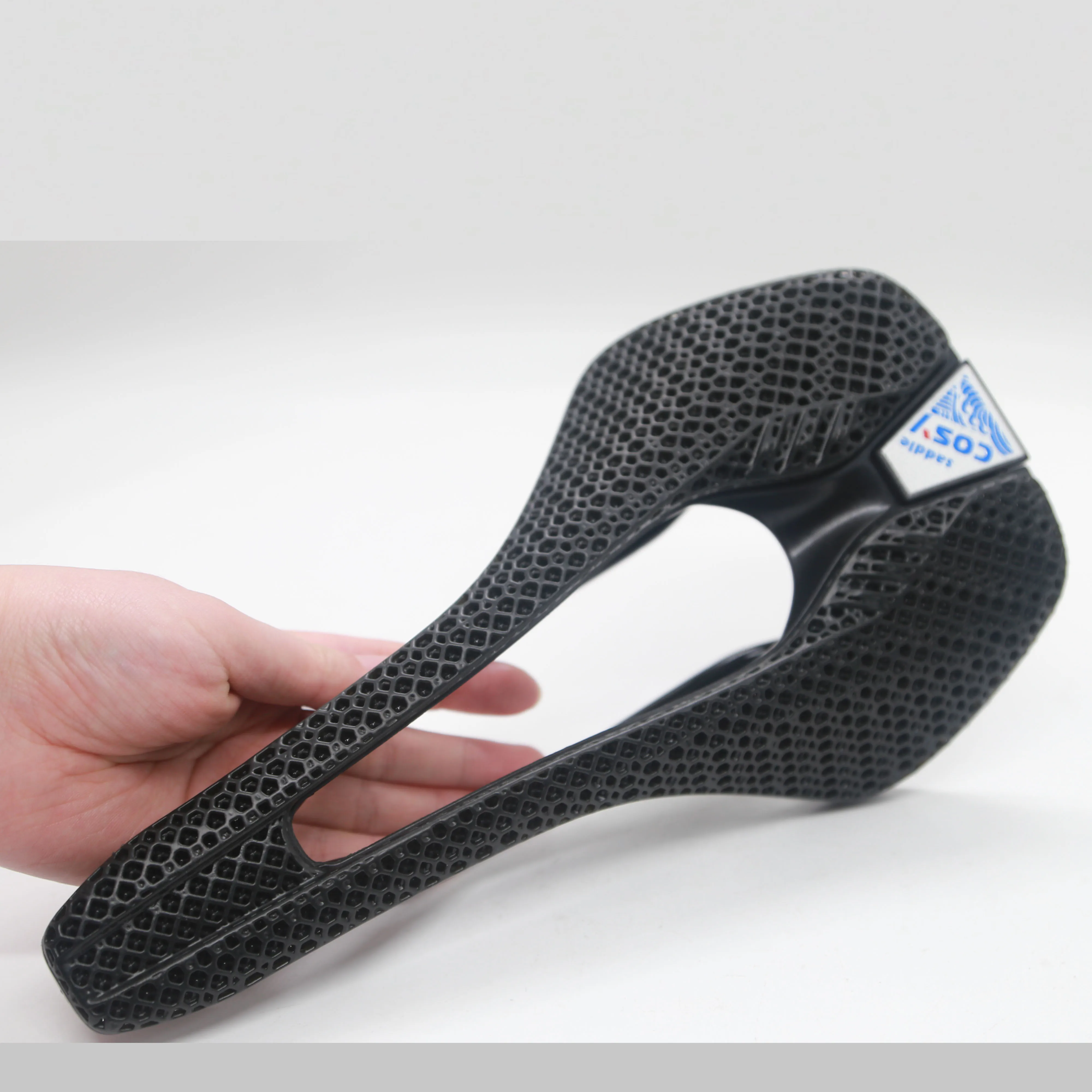 

ZOUWU Bicycle Parts 3D Printed Saddle CR-MO Rails Material Cycling Seat Mountain Road Bike Seat Cushion, Black