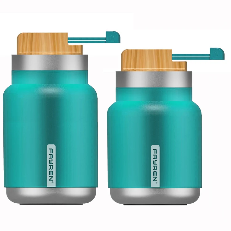 

FAYREN Hot Selling Double Wall Vacuum Insulated Stainless Steel Vacuum thermos food and Soup flask With wood Lid