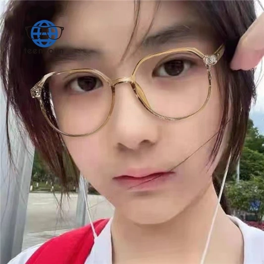 

Teenyoun Eyewear Stock Ready Flexible Frame Glasses Acetate Legs Korean Style Tr90 Anti Blue Light Eyeglasses For Student