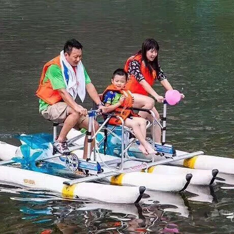 

Water Sports Exercise Toys Play Equipment Lake Sea Cycle Water Bike Pedal Boat For Family, White