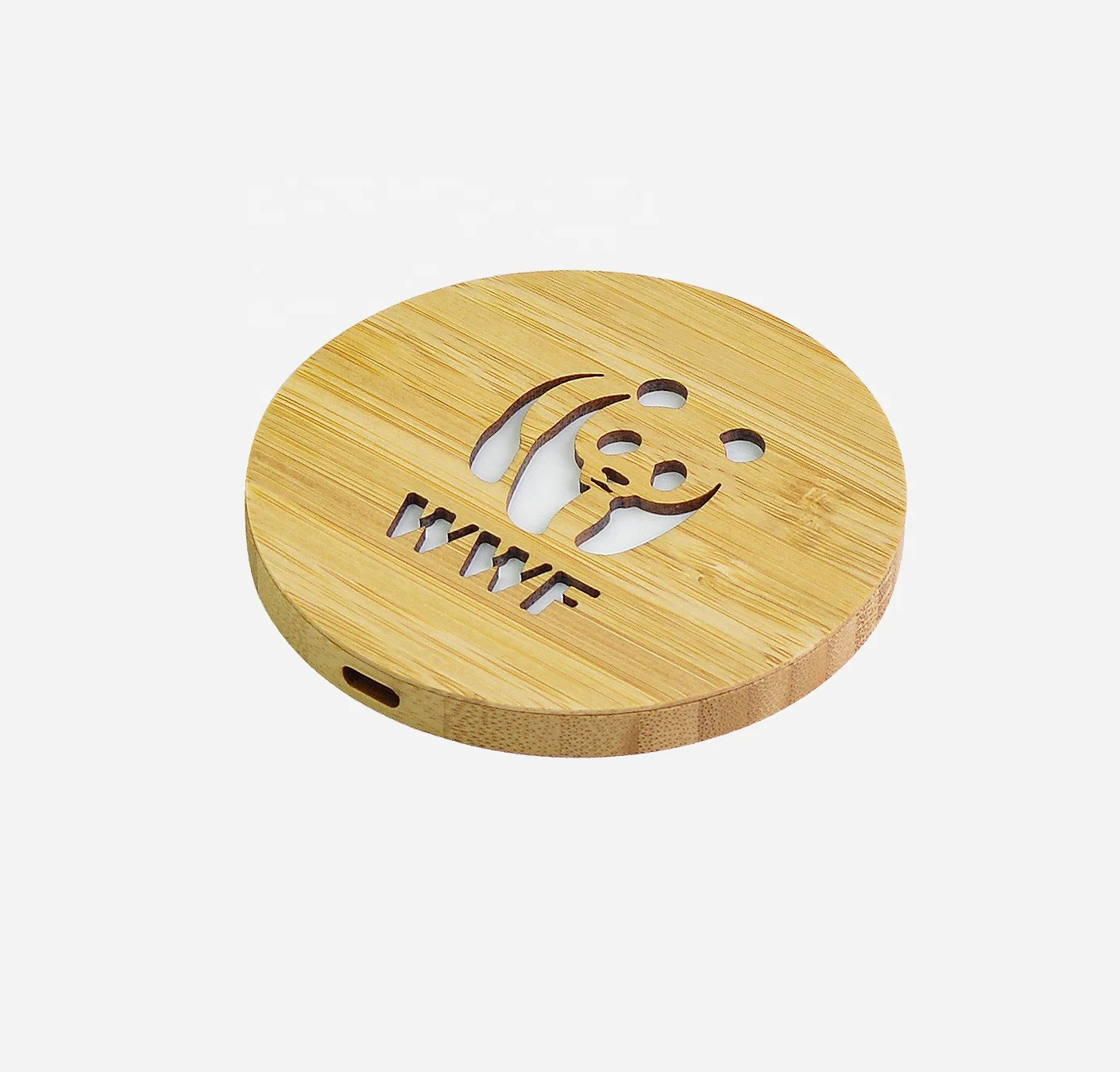 

Wireless Phone Charging Pad Eco friendly bamboo wireless charger Qi Portable Charger For Mobile Phones