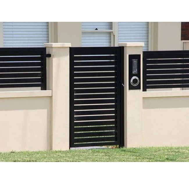 

Horizontal Powder Coating Aluminium Slat Fence Panel Aluminum Garden Gate, Customer's request