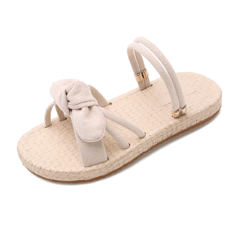 
2020 summer flat bowknot children girl princess slipper kids student soft sandals 