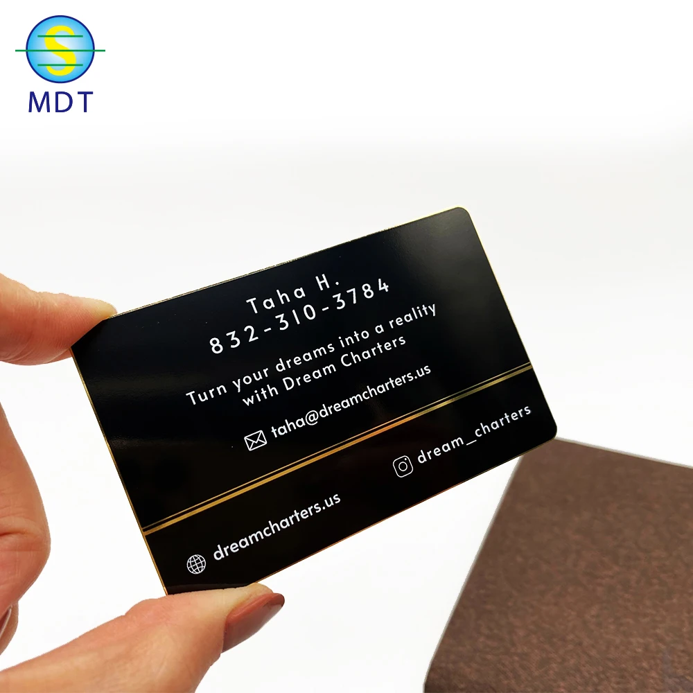 

DU gift business metal cards, Cmyk color or pantone color