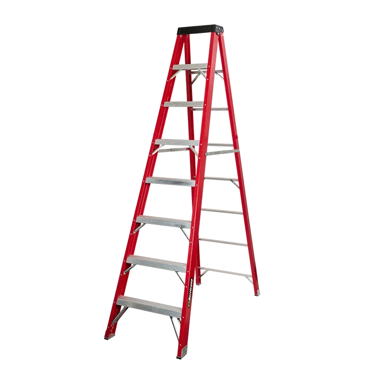 
Factory Direct Sale Aluminum Material Folding Fiberglass Ladder stair step Use For Industrial 