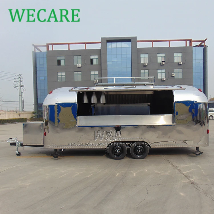 Wecare Large Mobile Shop Airstream Trailer Stainless Steel Pasta Fast Food  Truck for Sale Europe - China Food Trailer, Food Truck