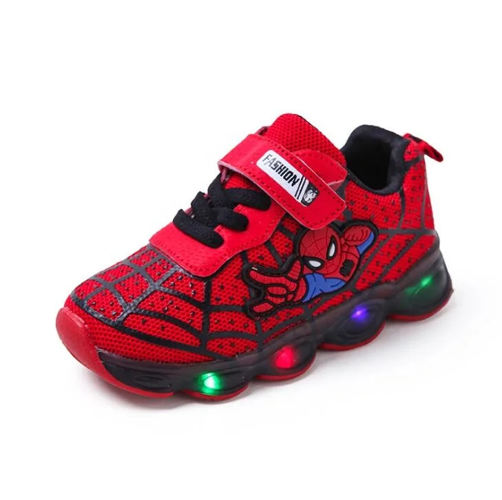 

1-12 years old LED lights children casual shoes breathable boys and girls sports shoes Kids non-slip running glowing shoes, Pink white