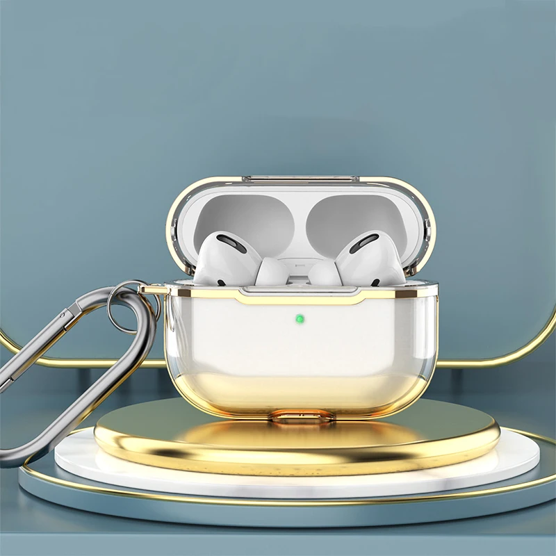 

Wireless Earphones Accessories TPU+PC Charging Protective Case For AirPods Pro Case Cover For AirPods 3 Case, Black