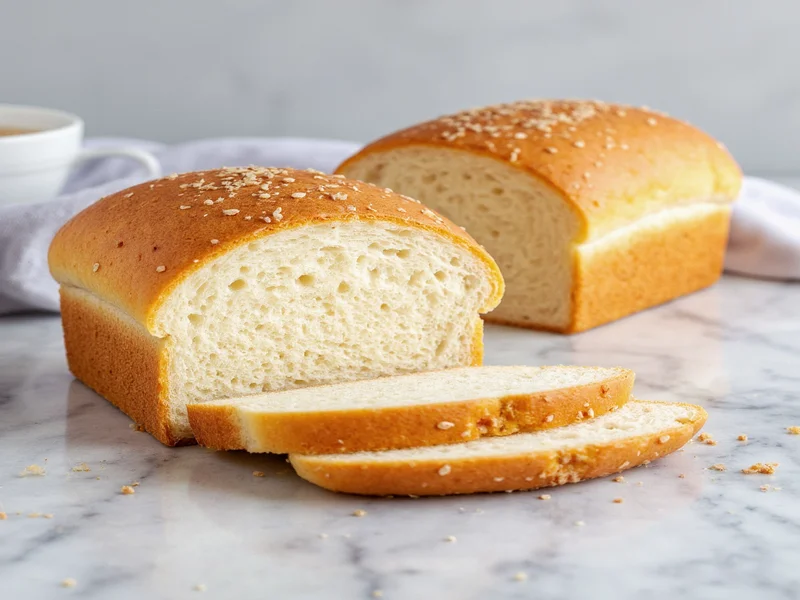 Keto bread sliced showing perfect crumb structure on marble