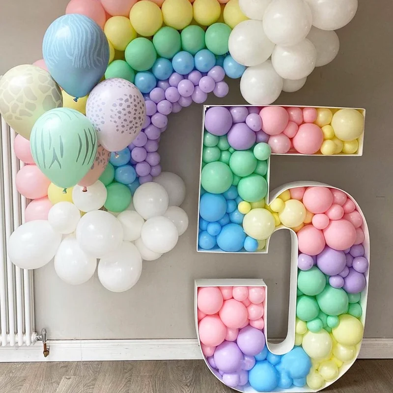 

70/100/120cm High-Quality New Product Birthday Party Kt Board Mosaic Stereo Digital Frame Balloon Box