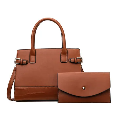

2021 New Style High Quality Women Handbag Pu Leather Shoulder Bag Sets Handbags and Purses for Office Lady