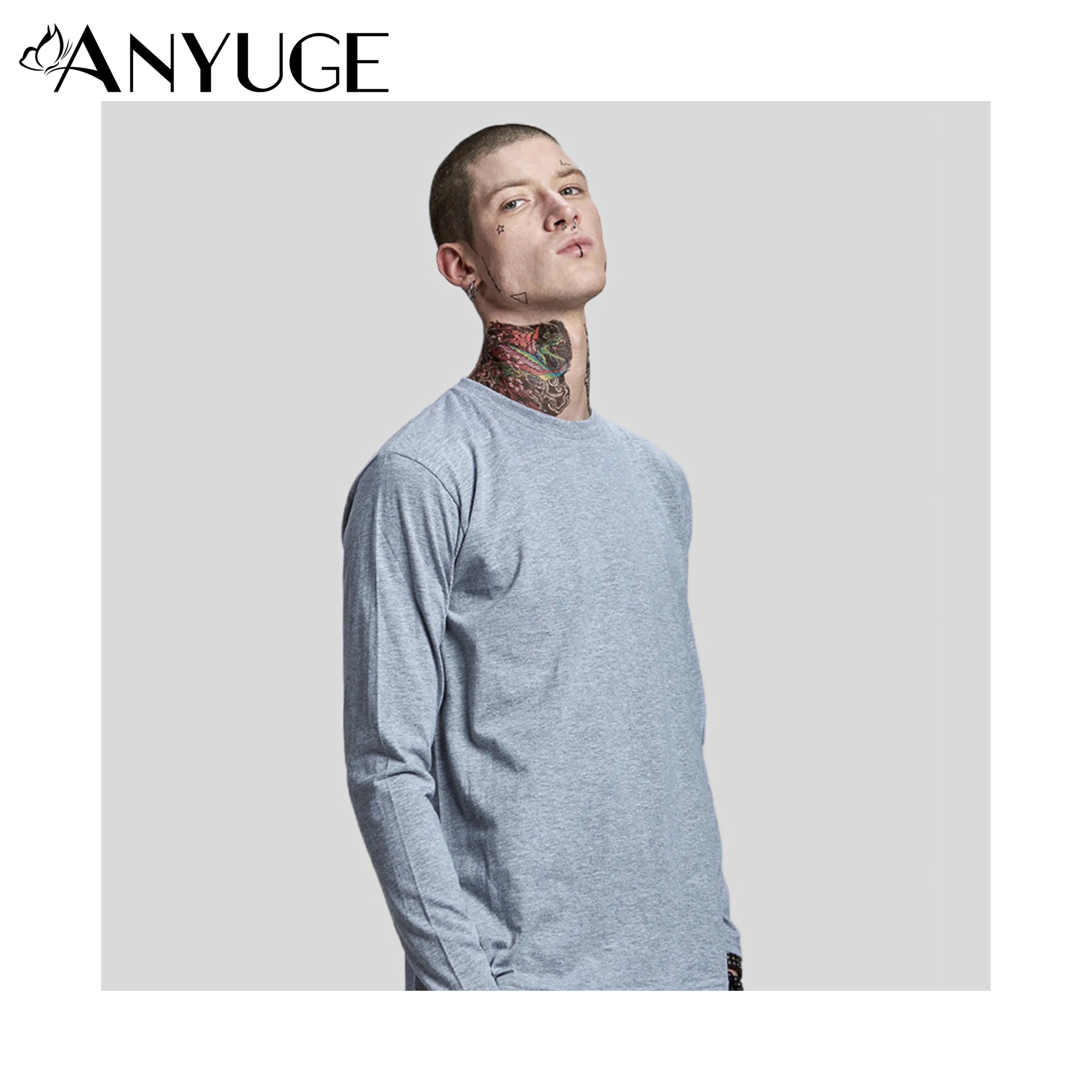 Wholesale 2019 man custom men long sleeve t shirt