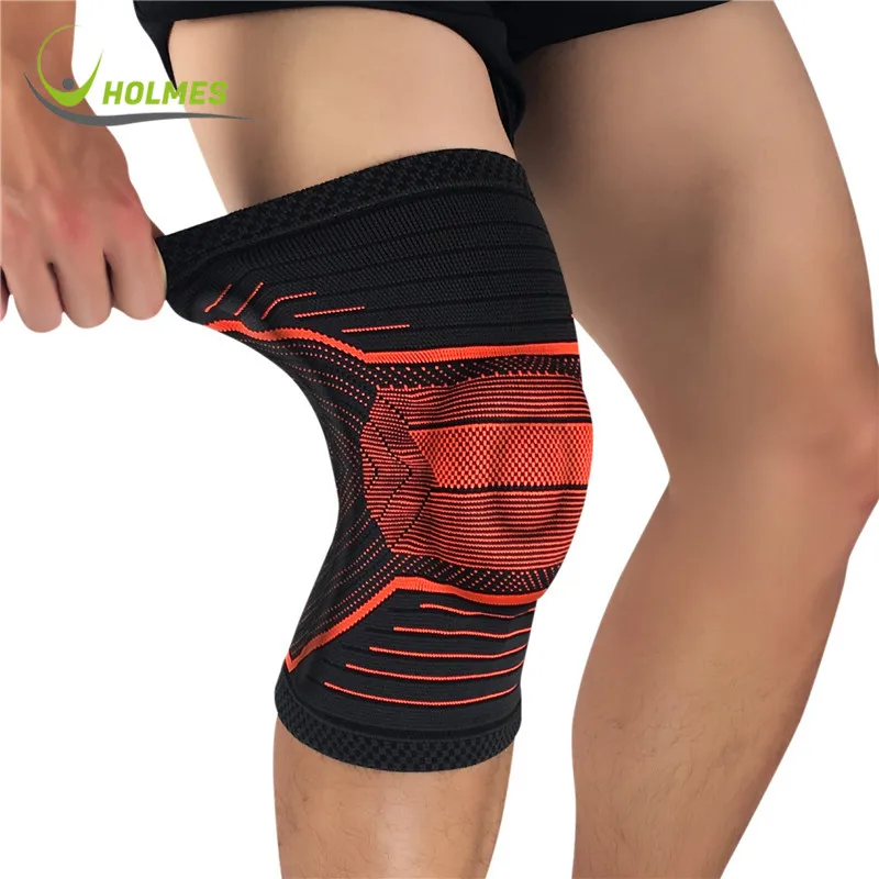 

Wooker compression kneepad for playing basketball, Grey/orange/blue/green