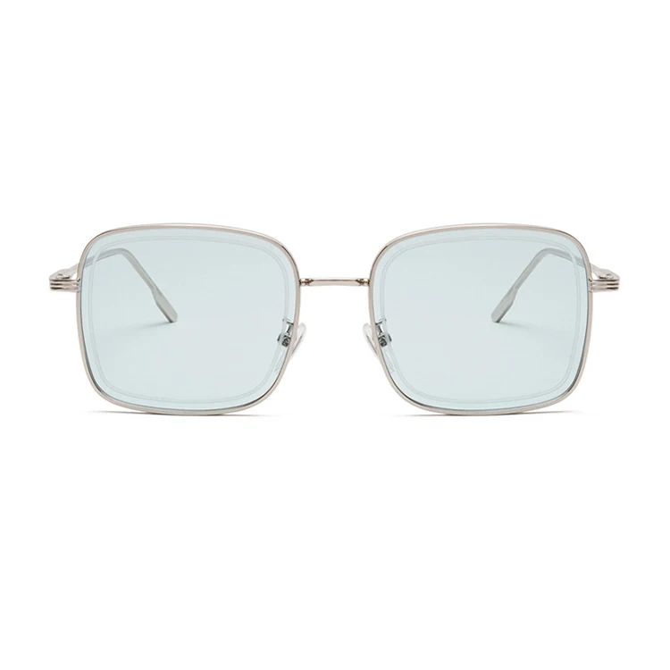 

2021 New Type Metal Sunglasses trendy private label big frame Custom square sunglasses
