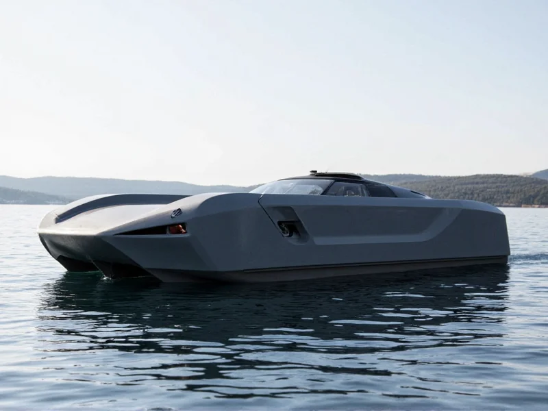 Modern ground effect vehicle prototype on water