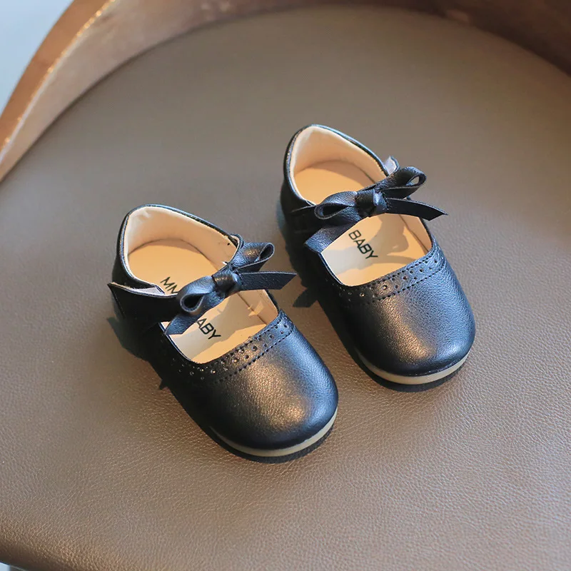 

2022 spring and autumn new children's princess shoes girls dance dress shoes baby girls bow shoes kid
