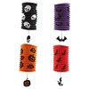 10pcs/bag Pumpkin Paper Lanterns Halloween Decorations Event Party Supplies Collapsible Cylinder Hanging Lantern Skeleton Decor