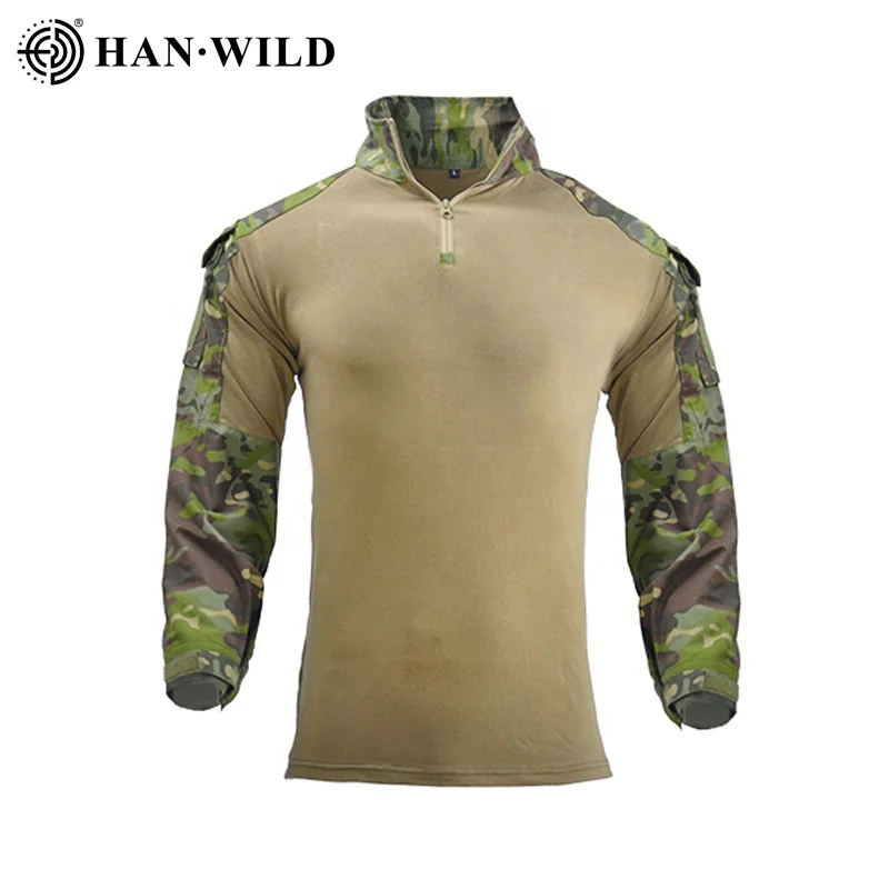 

Men Long Sleeve Combat Shirt Military Style Tactical T-shirts US Army Camouflage Multicam Airsoft Special SWAT t shirts for Man, 11 different color or customized