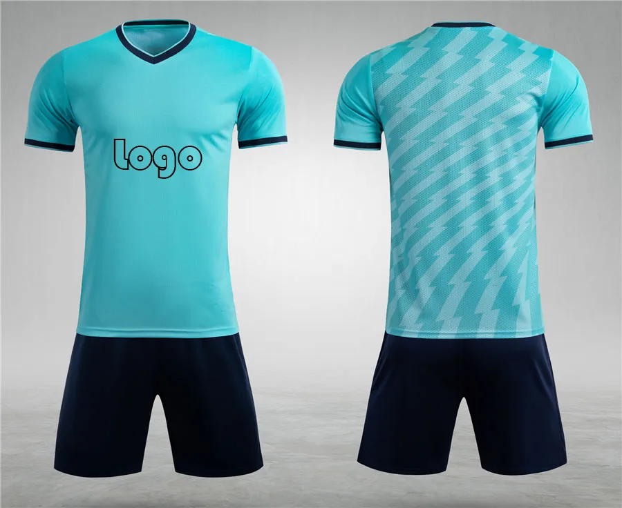Wholesale Latest Design 100% Polyester Soccer Jersey Wear Sets Soccer Kits Men Sublimation Color