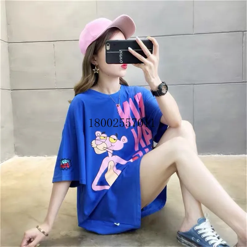 

0.9Factory wholesale cotton t-shirts ladies summer O-Neck short-sleeved t-shirts 2020 new print t-shirts in stock for women