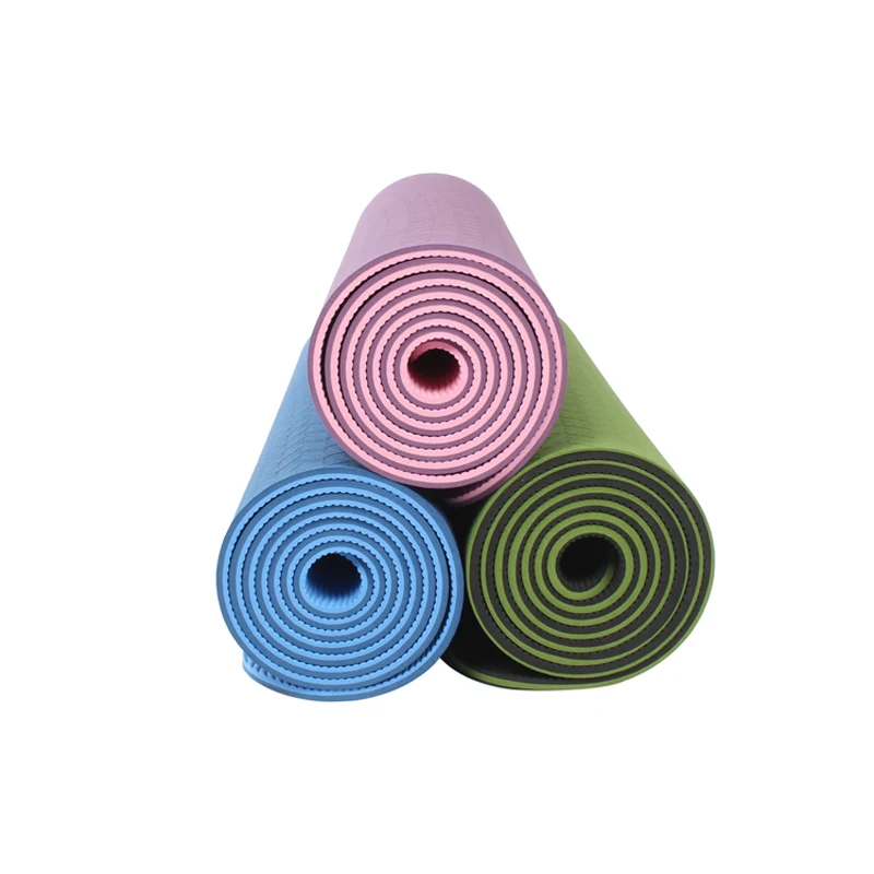 

10mm Double Layer Tpe Light Travel Workout Yoga Mat, Customized color