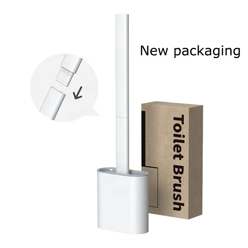 

Sanga 2021 New Style Wall Mount Flexible Cheap Sillicon Cleaner Plastic Strong Silikon Toilet Brush With Holder