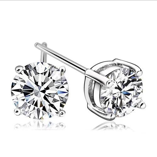 

High Quality Best Price Round Zircon Crystal Stud Earrings