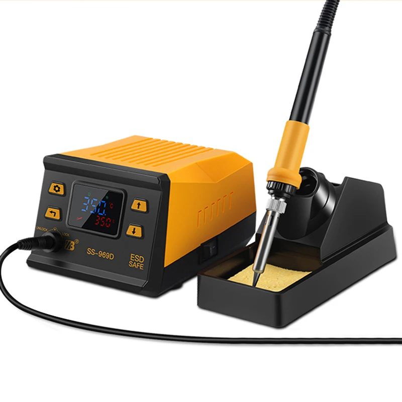 

969A 75W Intelligent Thermostatic Soldering Station Solder Iron Repair Welding Tool LED Digital Display SMD Soldering Station