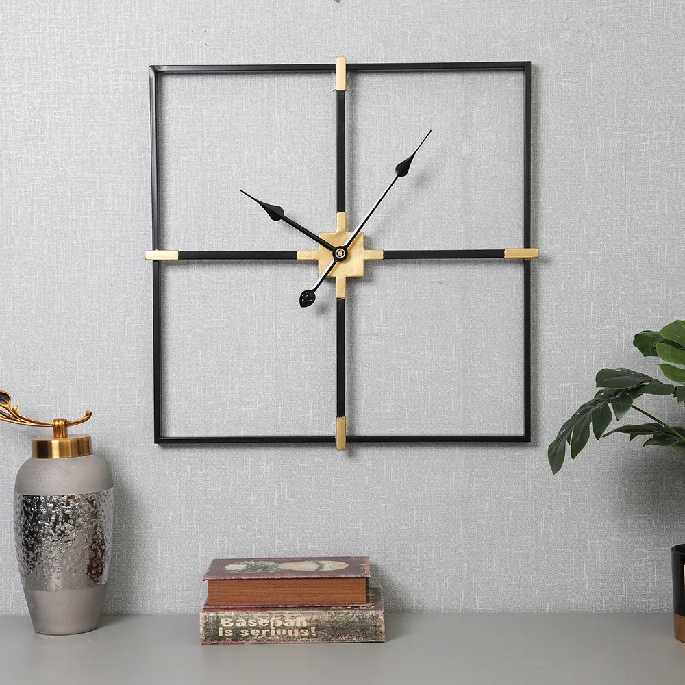 

wall watch European retro home decoration antique simple design rustic square shape wall clock with hd 1688 clock movement