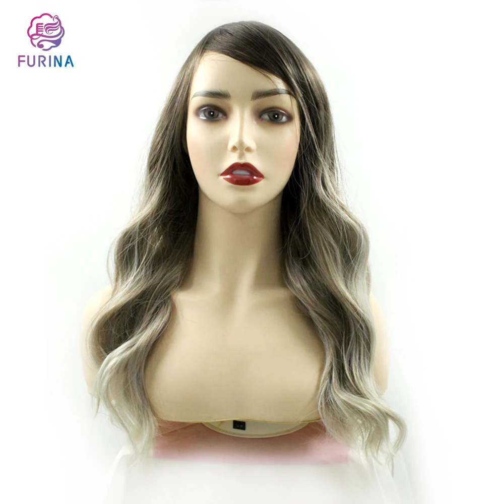 

2022 new arrival super cheap women synthetic high temperature fiber wigs long wavy non lace wigs