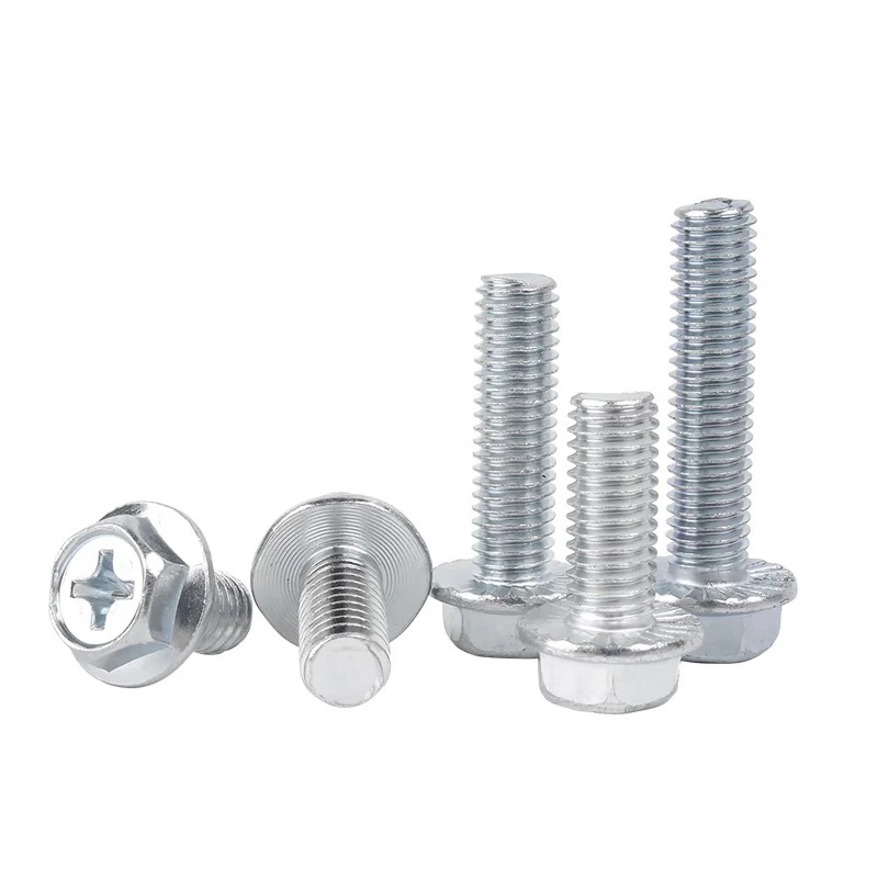DongJi Stainless Steel Din6921 Flange Bolt M8 12 Point Flange Bolt M8 X 35 Nut and Bolt for Automobile Chassis