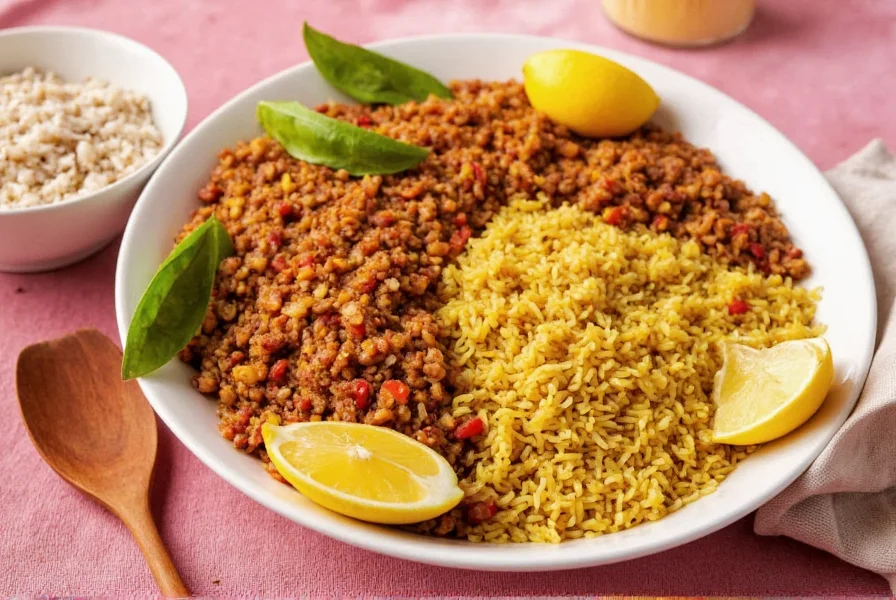Serving of spicy Jollof Rice