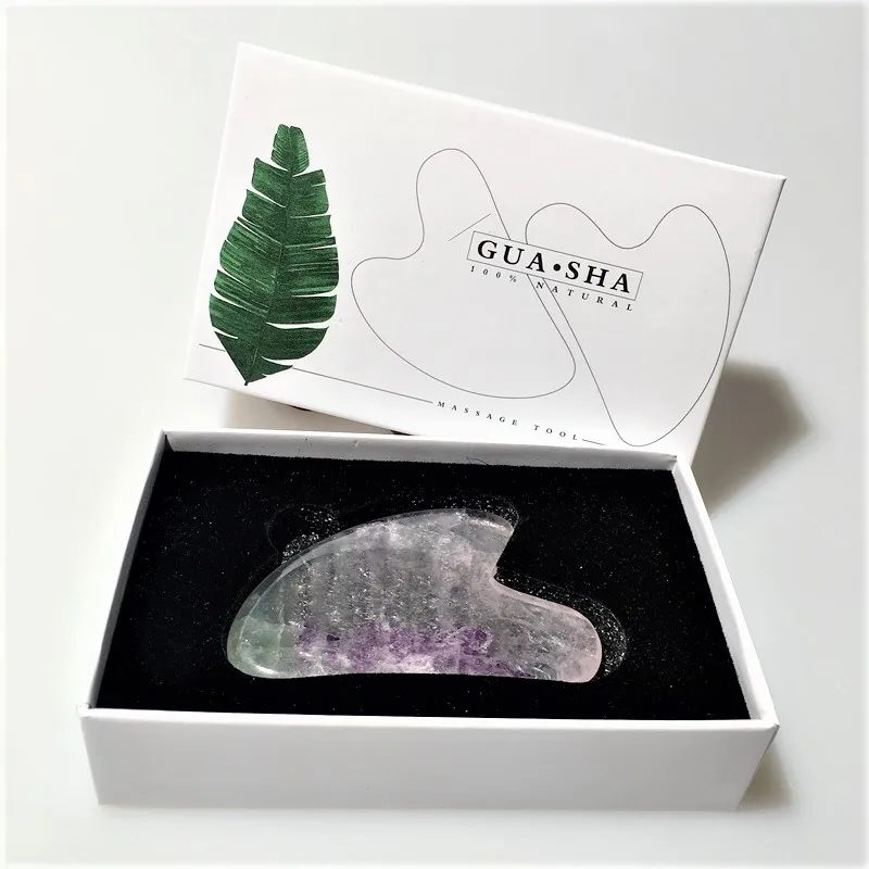 

Factory hot sale fluorite heart guasha tool good for health body equipment