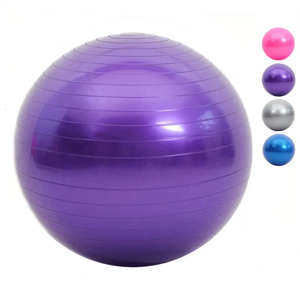 

Custom Printed Pvc Yoga Ball,Anti Burst Exercise Ball With Pump, Blue;pink;black;purple;grey;customized
