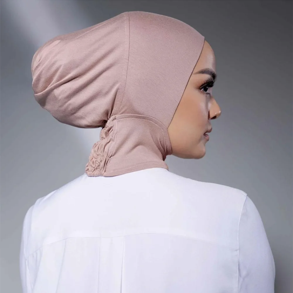 

Head Scarf for Muslim Women Solid Cotton Turban Bonnet Hijab Caps Inner Hijabs Femme Musulman Arab Wrap Turbantes