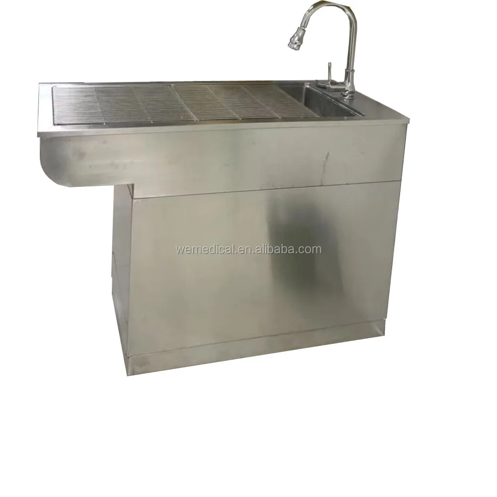 
Animals clinic stainless steel wet table with faucet for dogs surgery 