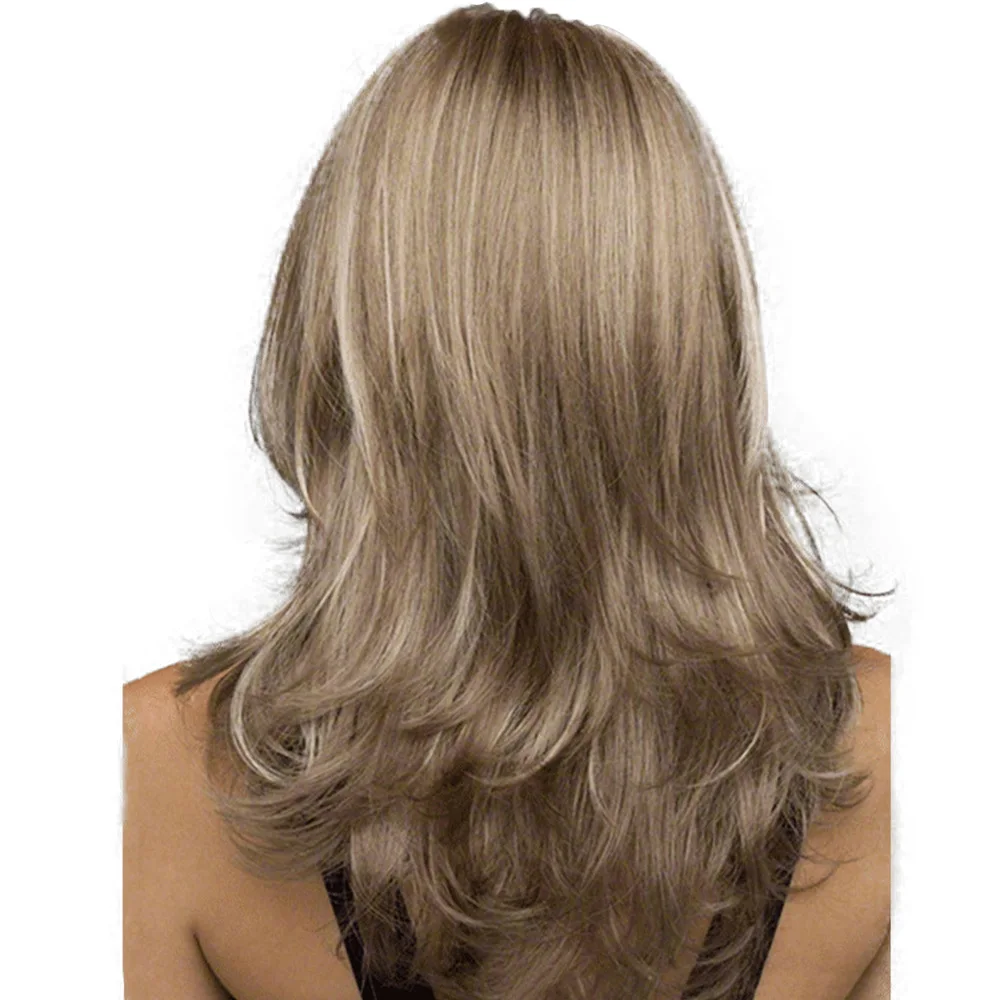 

New Brazilian Human Hair Lace Front Wigs Deep Wave Blonde Highlight Hair European American Women Wig, As picture show