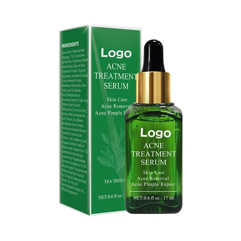 

OEM Natural Tea Tree Acne Serum Soin De La Peau Healthy Care Whitening Serums Facial Hydra Moisturizing Acne Removal Face Serum