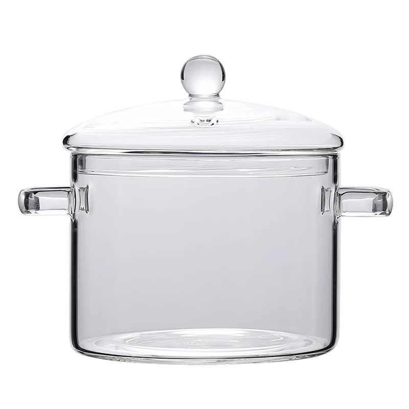 

glass non stick cooking pot cookware borosilicate glass pot with cover, Clear