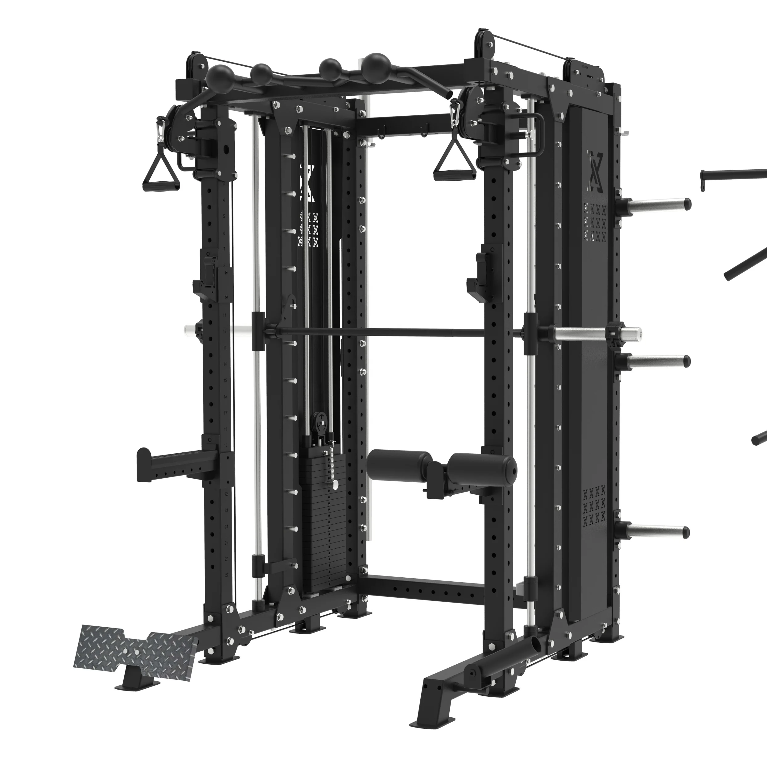 

Multi functional trainer smith machine wall mount squat rack equipment heavy duty multi functional smith machine, Customed