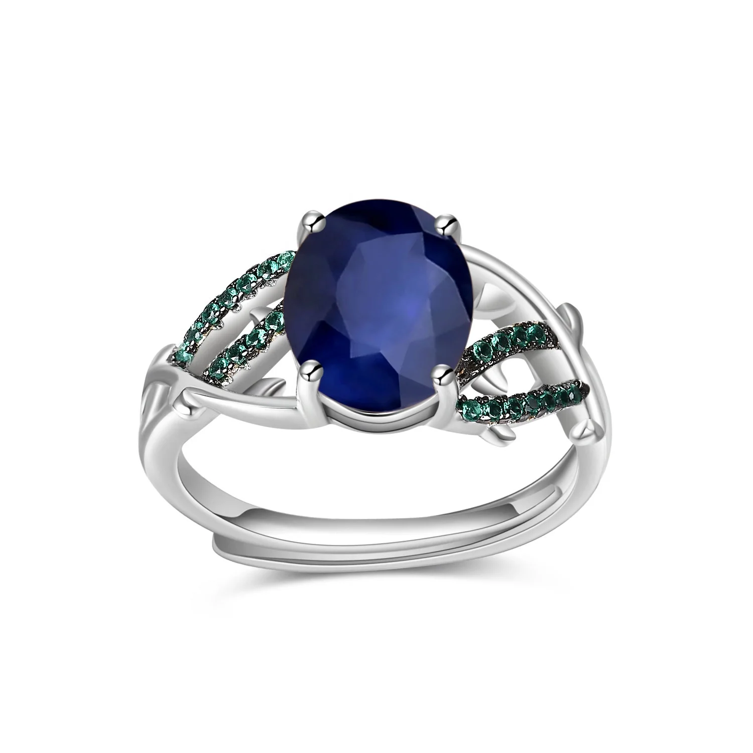 

Abiding Shield Long Lasting Plating Tarnish Free Gemstone Silver Jewelry In Stock Luxury Adjustable Rings Jewelry Women