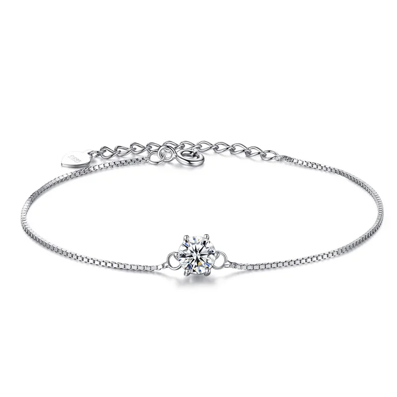 

Fashion Cubic Zirconia 925 Sterling Silver Jewelry Bracelet For Wedding